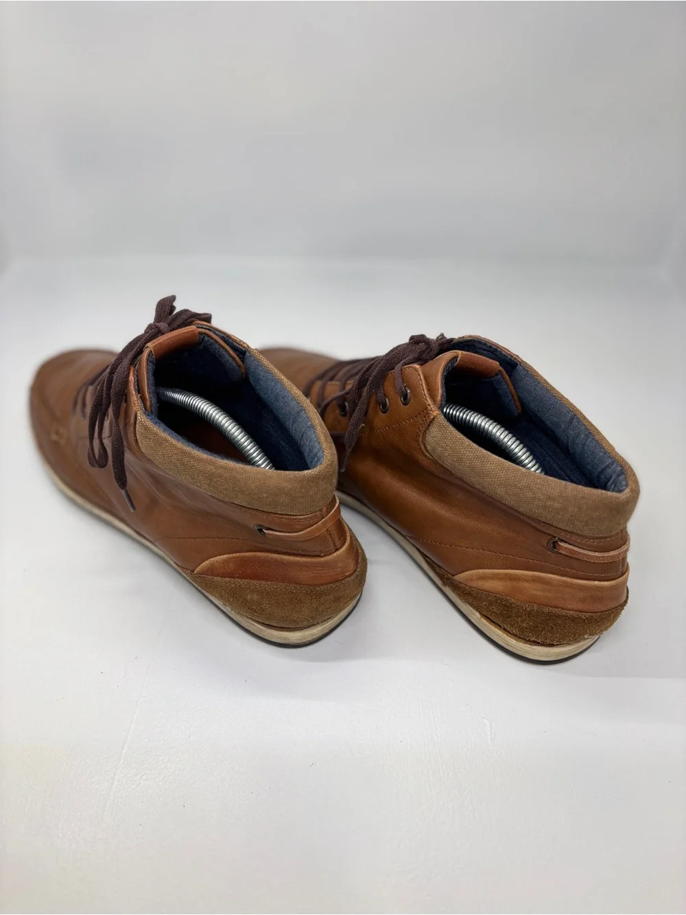 ALDO Brown Leather High Top Sneakers Chukka Casual Shoes Men’s 11 EU 44
